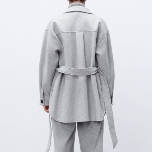 ZARA soft belted overshirt - Picture 5 of 10